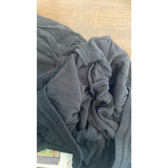 Womens Wilfred Aritzia Black Crepe Drawstring Cuffed Joggers Size Large - Picture 8 of 11